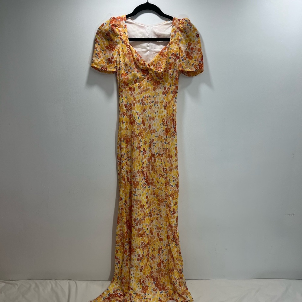STAUD Floral Orange Maxi Dress